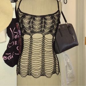 y2k victoria secret crochet top